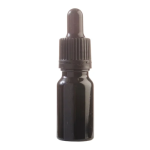 10ml Black Glass Dropper Bottle | Ribbed Black & Black Pipette | 18mm Neck 2